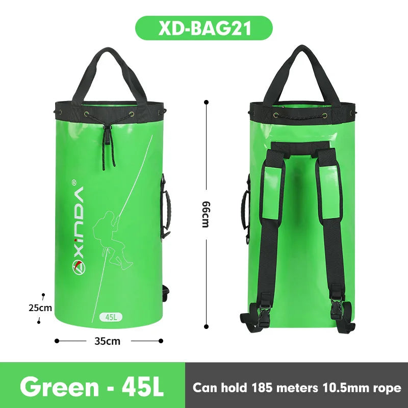 Xinda Climbing Rope Bag &ndash; All-In-One Rescue Equipment Kit Green 45L