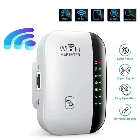 300Mbps Wireless Wi-Fi Range Extender for Seamless Connectivity