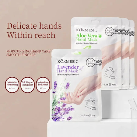 Hand Mask Moisturizing Gloves - Lavender Scented Aloe Vera