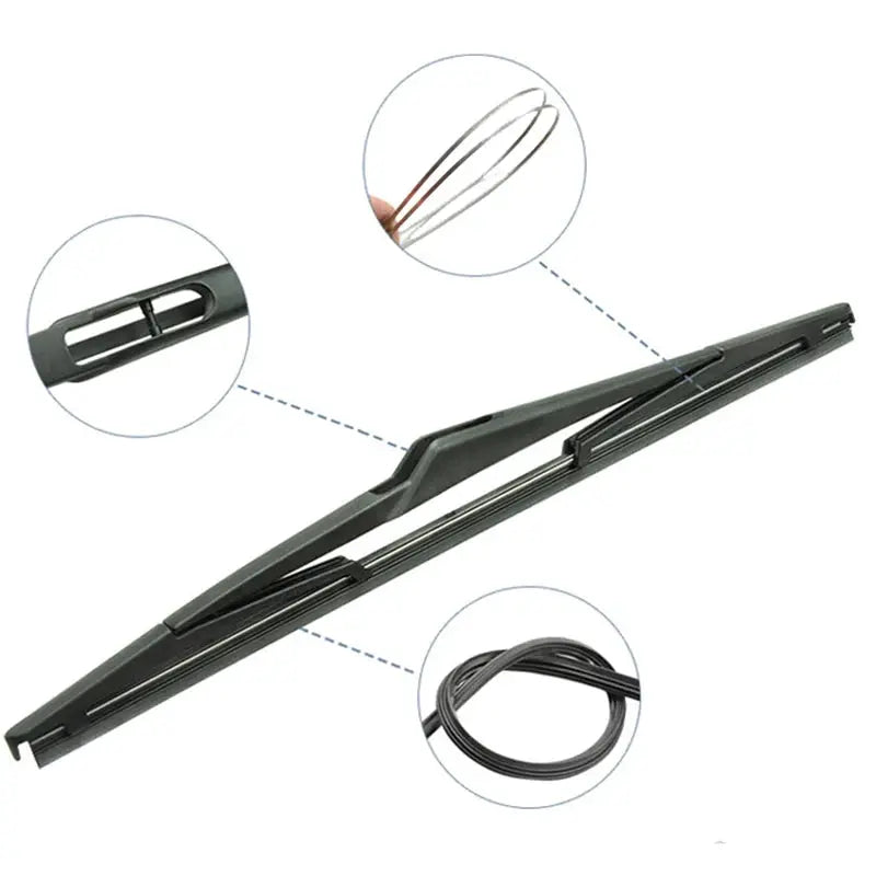 Misima Windshield Windscreen Wiper Blades For Citroen C4 Hatchback 5 Doors Front Rear Window 2004 2005 2006 2007 2008 2009 2010 by InterCyprus Trading Ltd