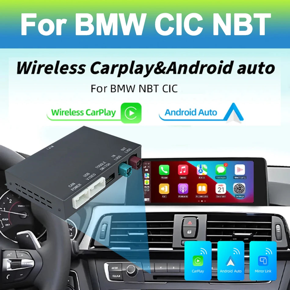 BMW NBT CIC Wireless CarPlay and Android Auto Kit for BMW 1 to 7 Series