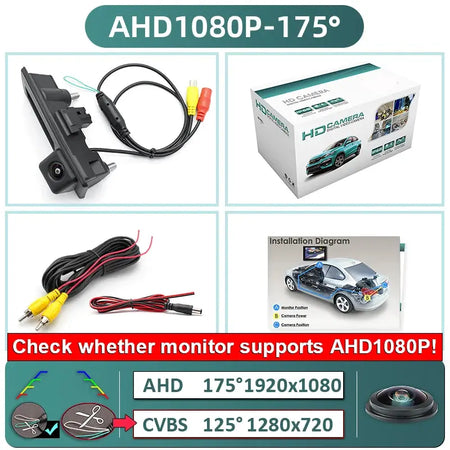 1080P Ahd Rear View Camera With Guiding Lines For Vw Audi Golf Passat by InterCyprus Trading Ltd