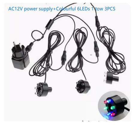 6 LED Underwater Lights 12V Aquarium Pool &ndash; IP68 Waterproof 6LED3 IN1Multicolor