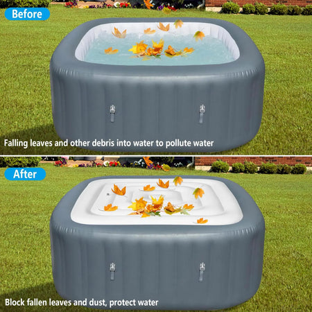 Inflatable Hot Tub Cover &ndash; Energy Saving PVC Protective Lid