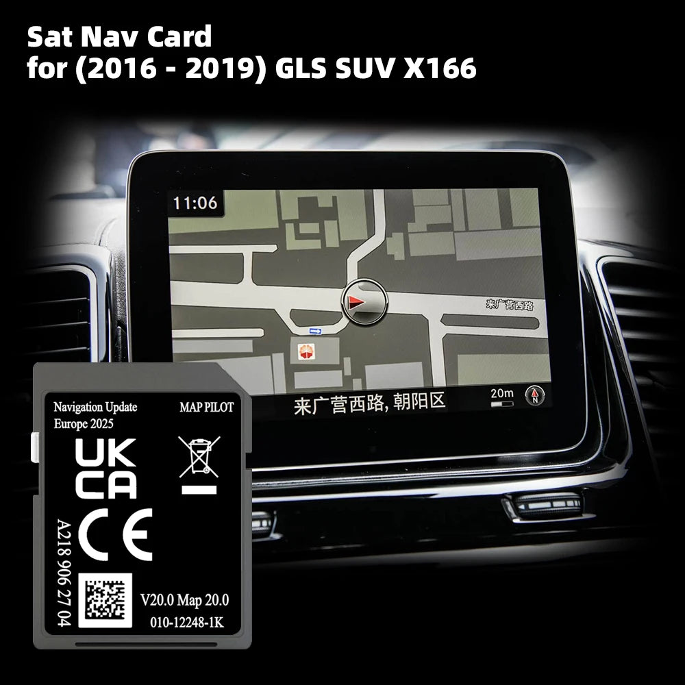 Mercedes GLS W166 2016-2019 32GB Nav SD Card - Europe Maps CHINA / GLS W166