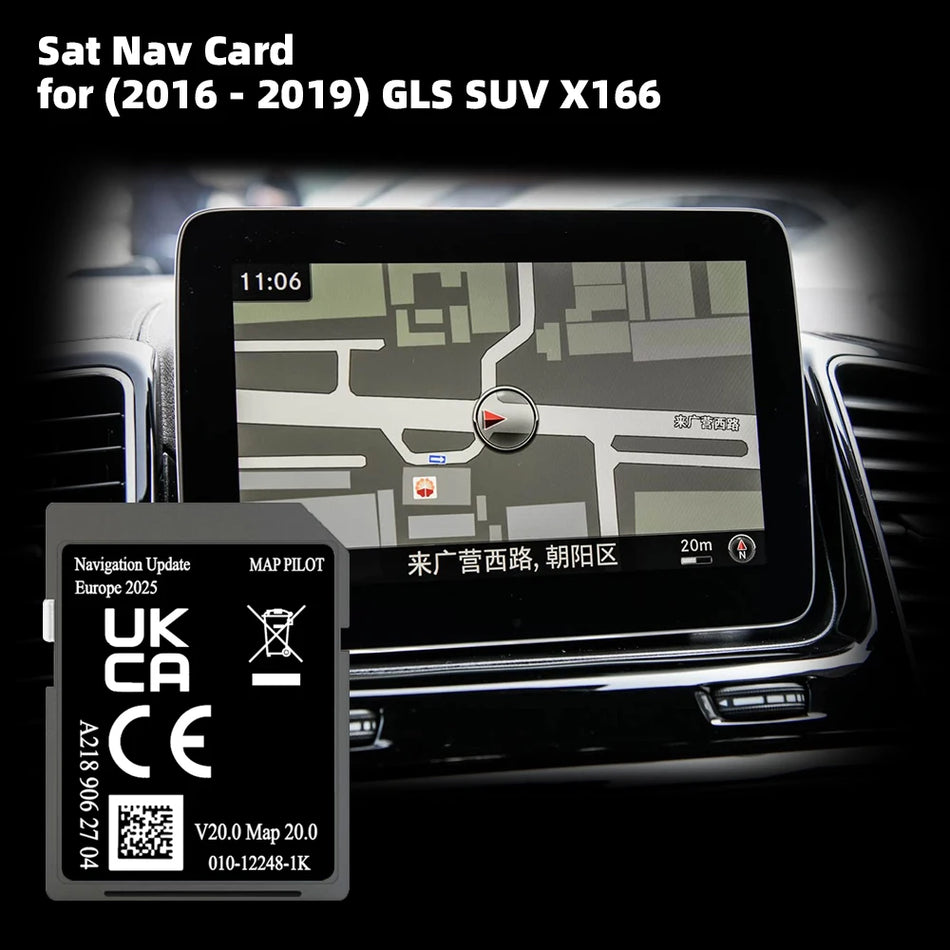 Mercedes GLS W166 2016-2019 32GB Nav SD Card - Europe Maps CHINA / GLS W166