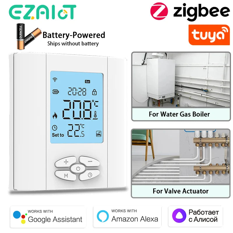 ZigBee Battery-Powered Thermostat &ndash; Alexa Google Ready