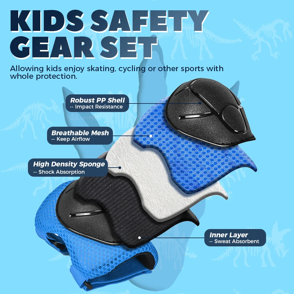 VICTGOAL Kids Helmet Set &ndash; Fun Cartoon Design with Safety Gear