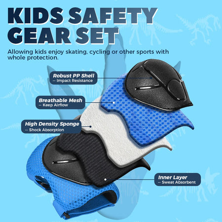 VICTGOAL Kids Helmet Set &ndash; Fun Cartoon Design with Safety Gear