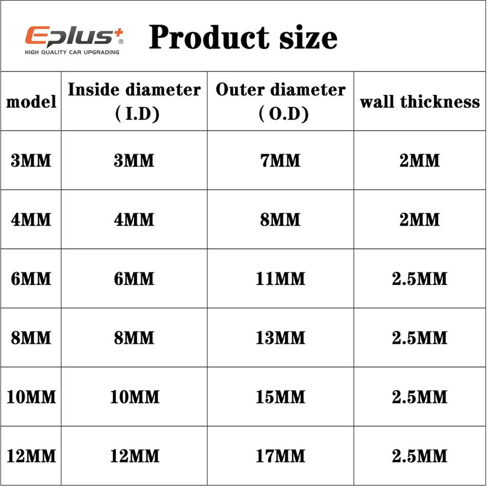 Eplus Engine Silicone Hose 1.5m Intercool Line Pipe for Car