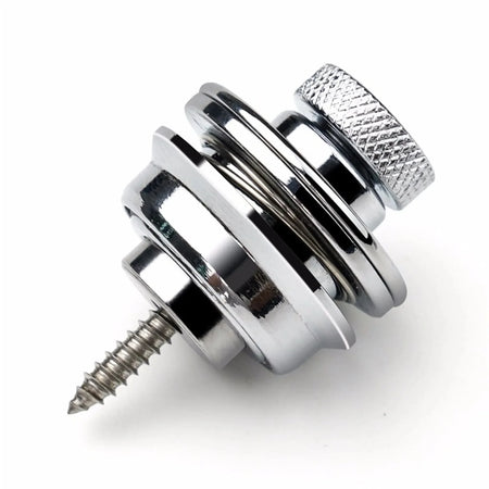 Miwayer Guitar Strap Lock &ndash; Heavy Duty Metal Button Silver