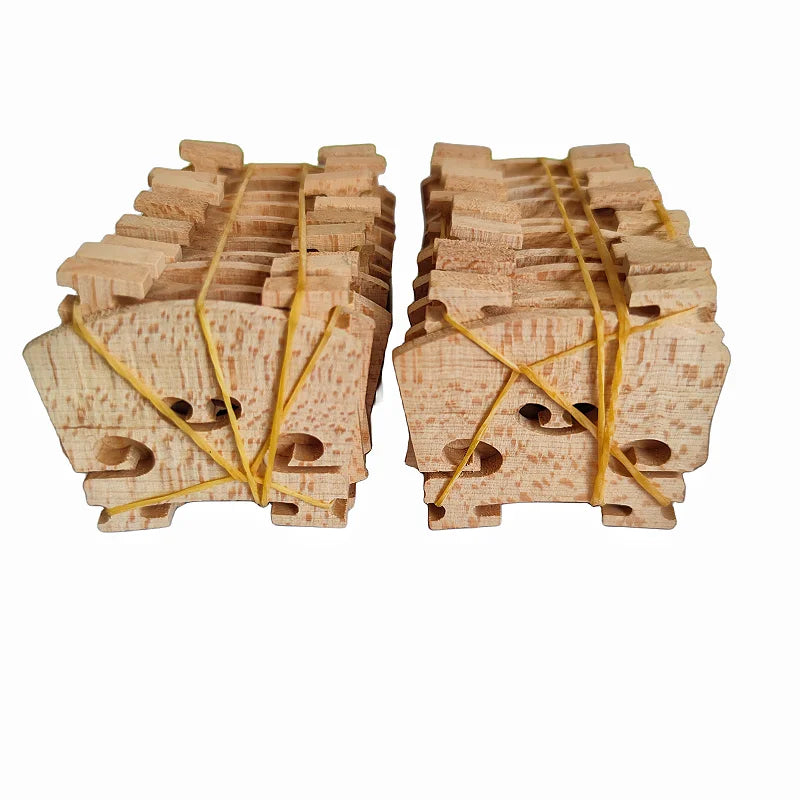 Violin Bridge Set Maple Wood, 20 Pcs for 1/8-4/4 Sizes, Replacement Parts