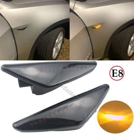 2PCS LED Side Marker Signal Light For BMW X5 E70 X6 E71 E72 X3 F25 Clear/Smoke Dynamic Flowing Sequential Blinker Lamp by InterCyprus Trading Ltd