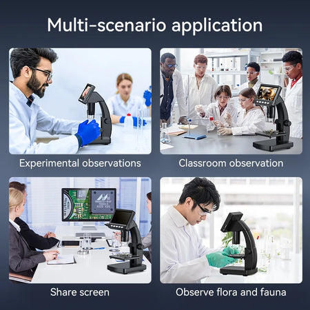 4.3 Inch 1000X Digital Microscope &ndash; 1080P Video 8 LED