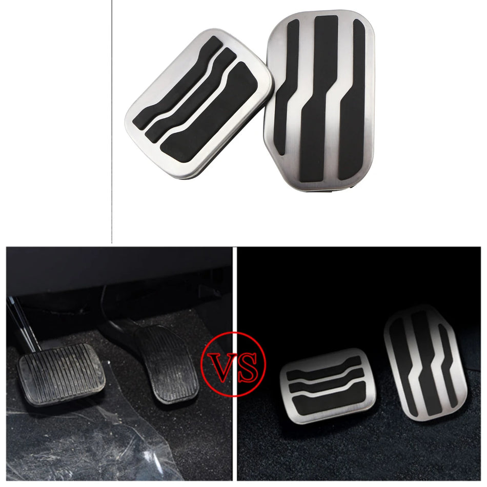 Pedals for Ford F-150 Raptor Stainless Steel Pedal Set With Rubber Anti-Slip Surface Durable Off Road Grip