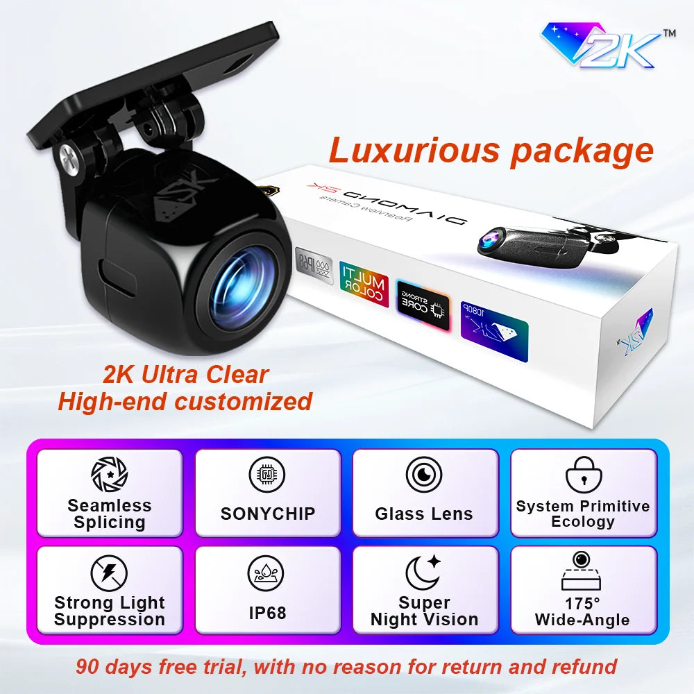 AHD 1080P Car Rear View Camera Real 2k Utral clear