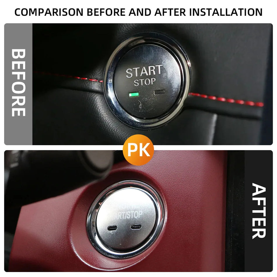 Δακτύλιος Διακόπτη Ανάφλεξης MG ZS HS Κάλυμμα Διακόσμησης Κουμπιού από Κράμα Αλουμινίου