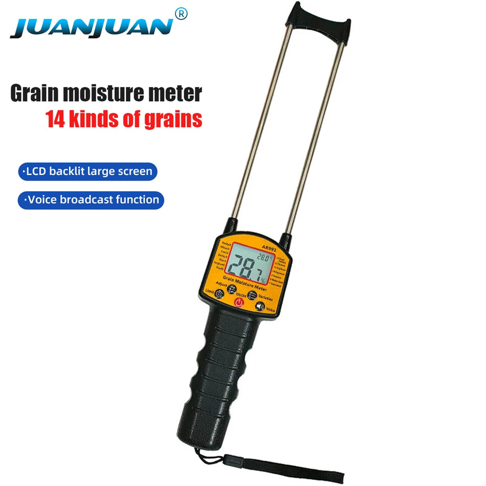 14 Types Grains Moisture Meter &ndash; LCD Display With Voice