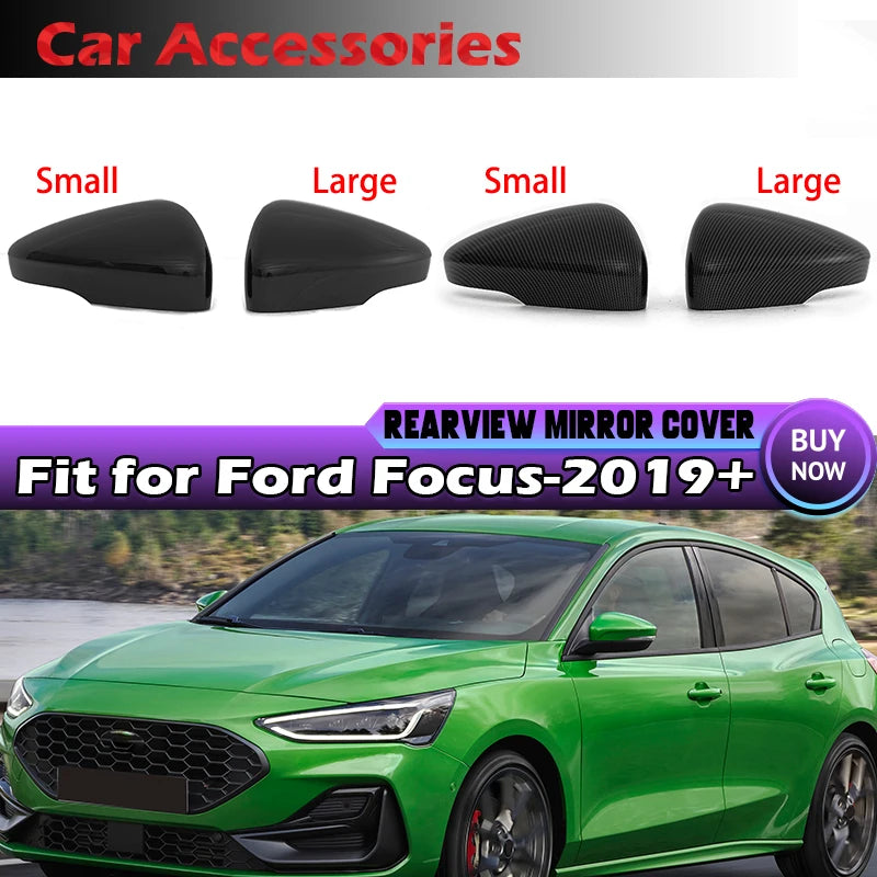 Capa de Espelho Lateral com Padrão de Carbono para Ford Focus MK4 2019-2023
