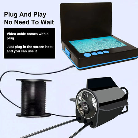 1080P Underwater Fish Finder Camera with Night Vision &amp; 4.3" Screen