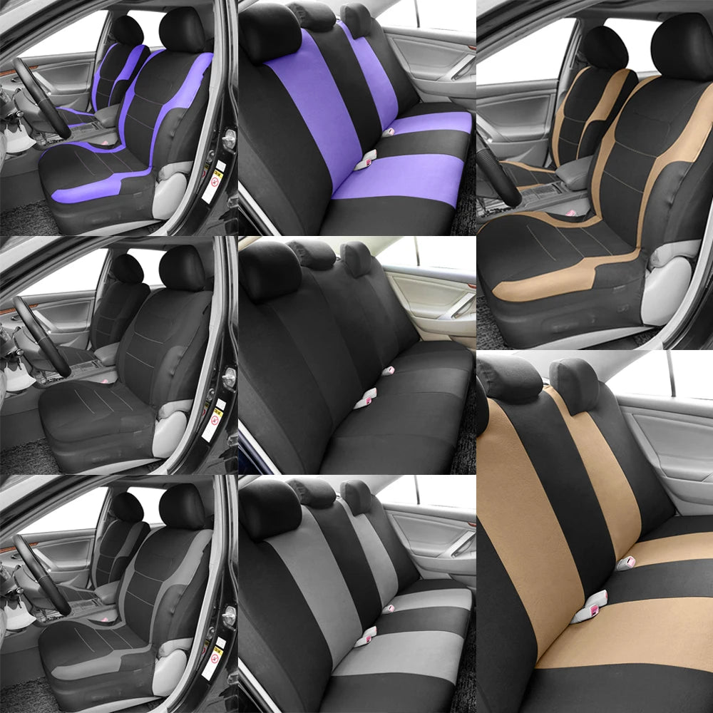 Sporty Universal Polyester Car Seat Covers for All Vehicles