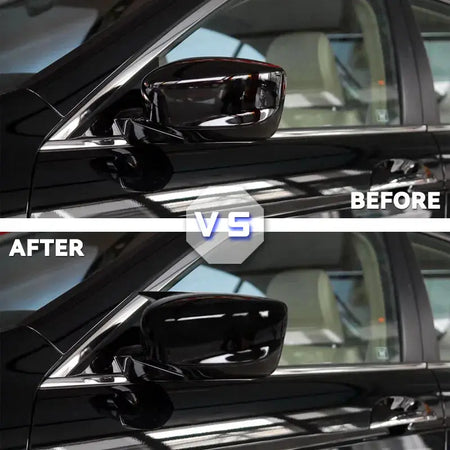 Car Side Wing Replacement Mirror Cover Rear-View Caps For Honda Accord 8th 8.5th 9th 2008-2017 Carbon and Glossy Black by InterCyprus Trading Ltd