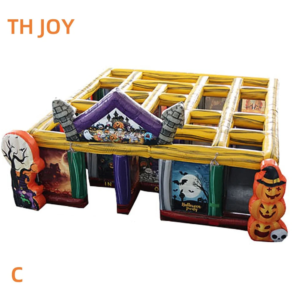 Προσαρμοσμένος Φουσκωτός Λαβύρινθος για το Χάλοουιν με Χριστουγεννιάτικο Laser Tag