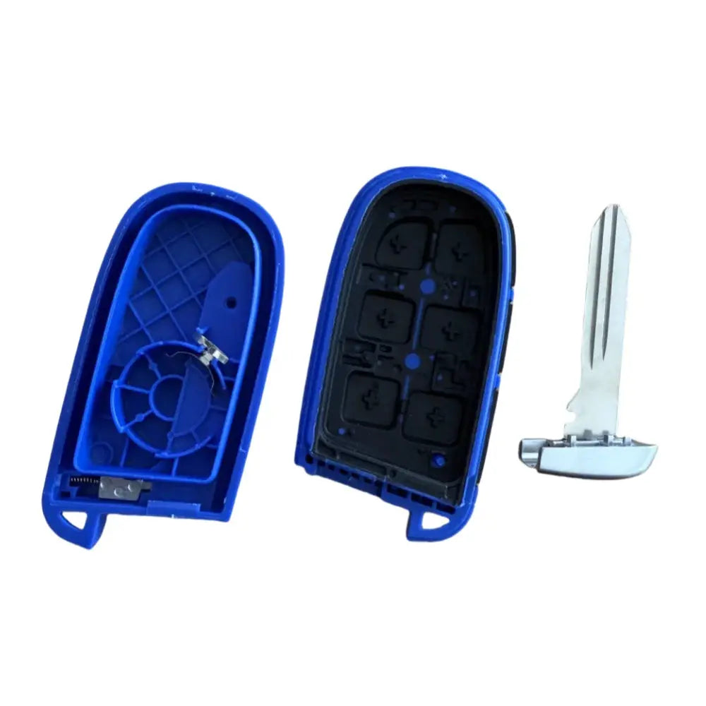 1pcs Blue 5Buttons Car Smart Card Key Shell Casing for SRT VIPER Trackhawk Demon 170 392 Hellcat Scat Pack with Uncut BladeKey by InterCyprus Trading Ltd