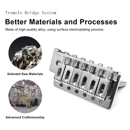 Miwayer 52.5mm Tremolo Bridge Chrome &ndash; Vintage Design