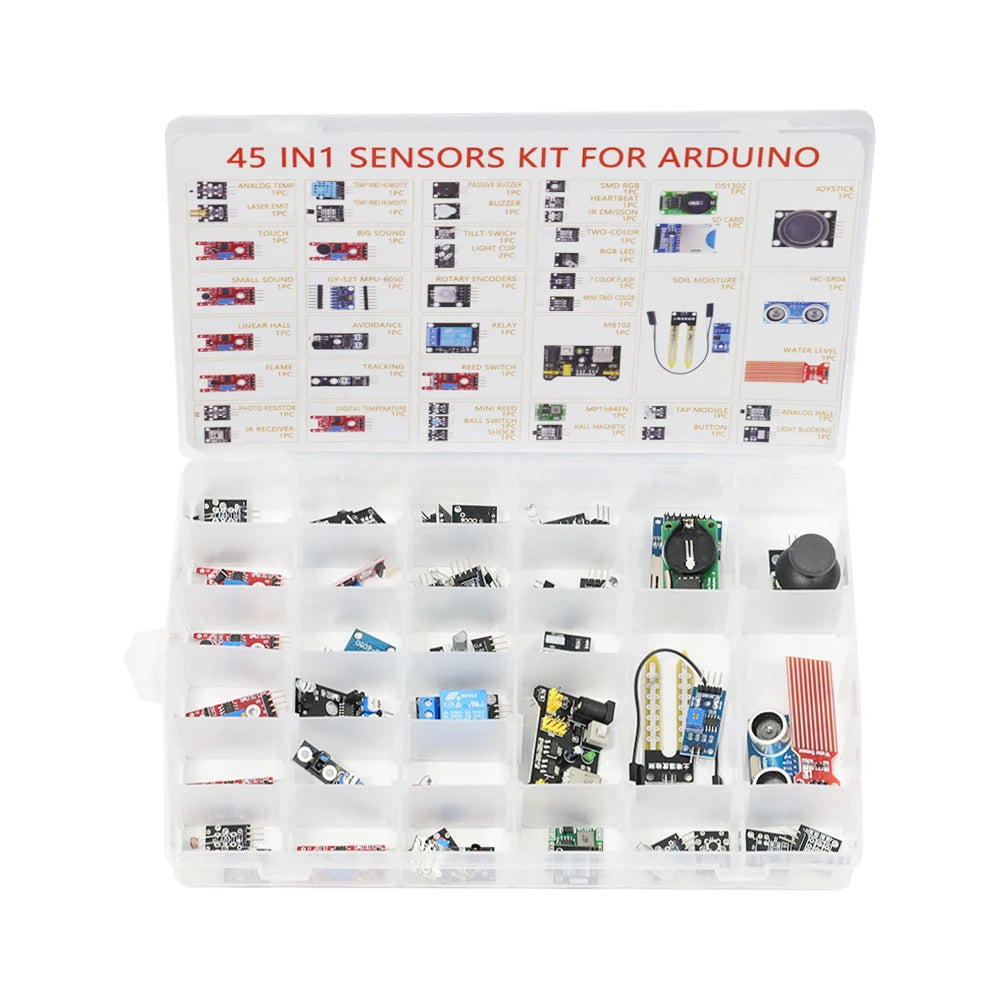 Arduino 45 in 1 Sensors Modules Starter Kit &ndash; Superior Versatility for UNO R3 and MEGA2560 45-in / CHINA