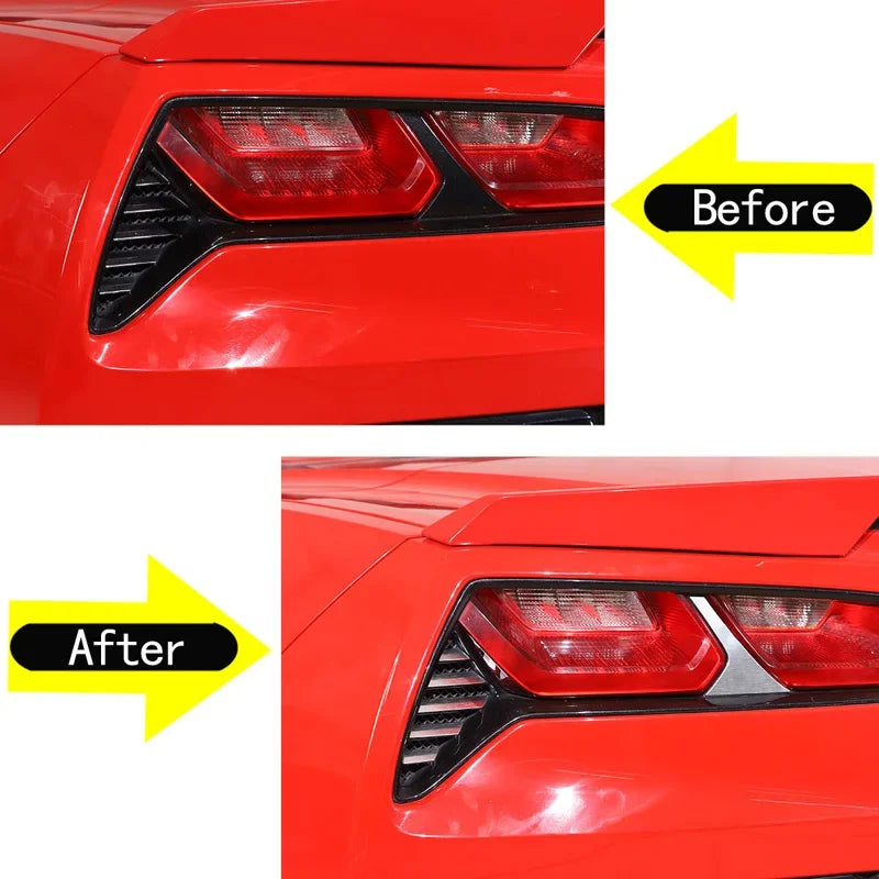 Corvette C7 Z06 2014-2019 Lente Trasera de Aluminio Decorativa con Lentejuelas