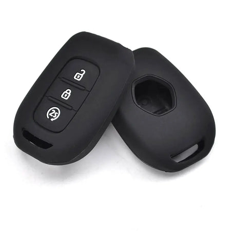 3 Button Silicone Remote Key Fob Case Cover Fit For Renault Duster Sandero Logan Clio Captur Laguna Scenic Holder 2015 2016 2017 by InterCyprus Trading Ltd