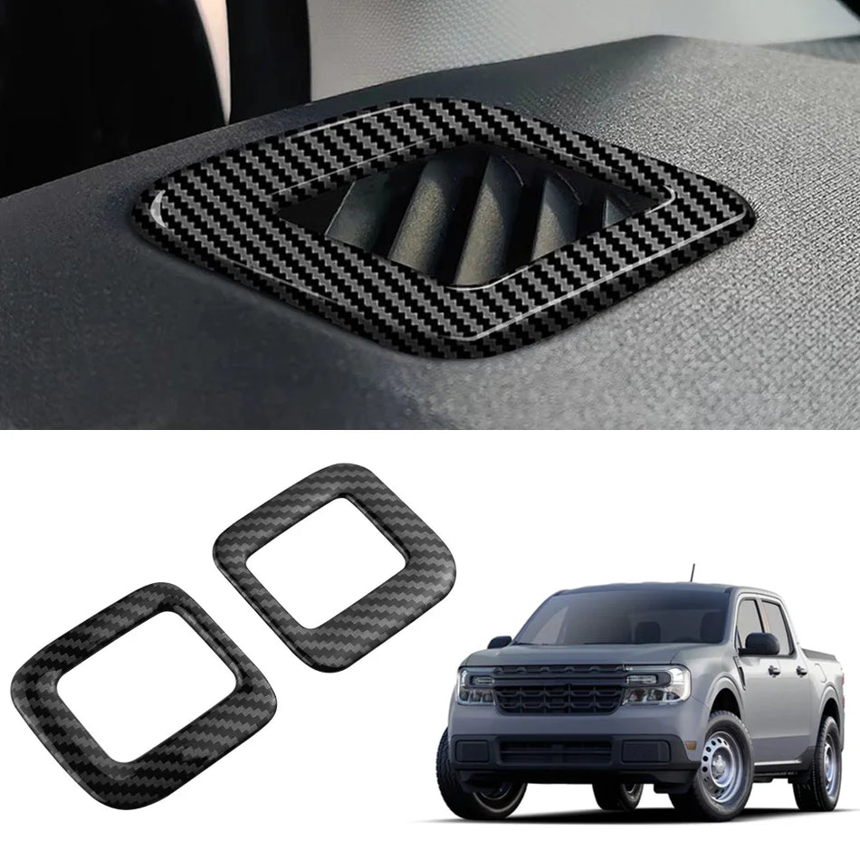 Rivestimento della griglia di ventilazione anteriore del cruscotto con finitura cromata lucida per interni Ford Maverick