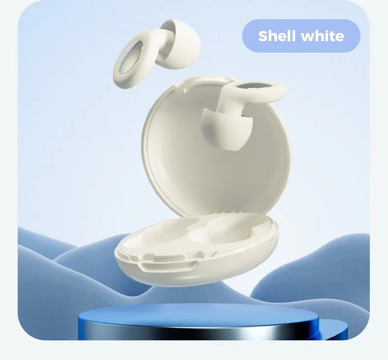 Quiet Ear Plugs for Sleeping - Super Soft Noise Reduction Reusable Hearing Protection WHITE