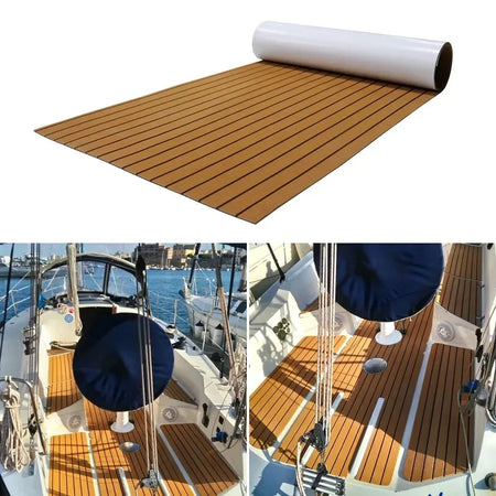 2400x400mm Self-Adhesive EVA Foam Boat Decking - Faux Teak