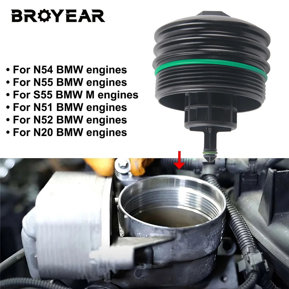 Billet Aluminum Oil Filter Housing for BMW N20 N26 N52 N54 N55 S55 by InterCyprus Trading Ltd