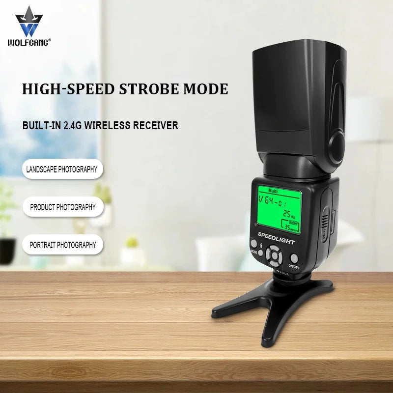 WOLFGANG BGD069 Universal Camera Flash with Multi-Mode &amp; Short Return Time