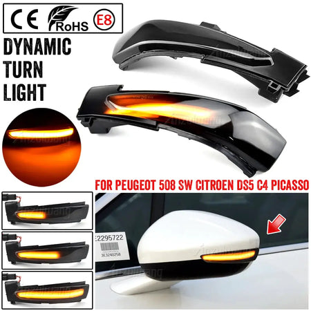 Dynamic LED Turn Signal Light for Peugeot Citroen 508 SW by InterCyprus Trading Ltd