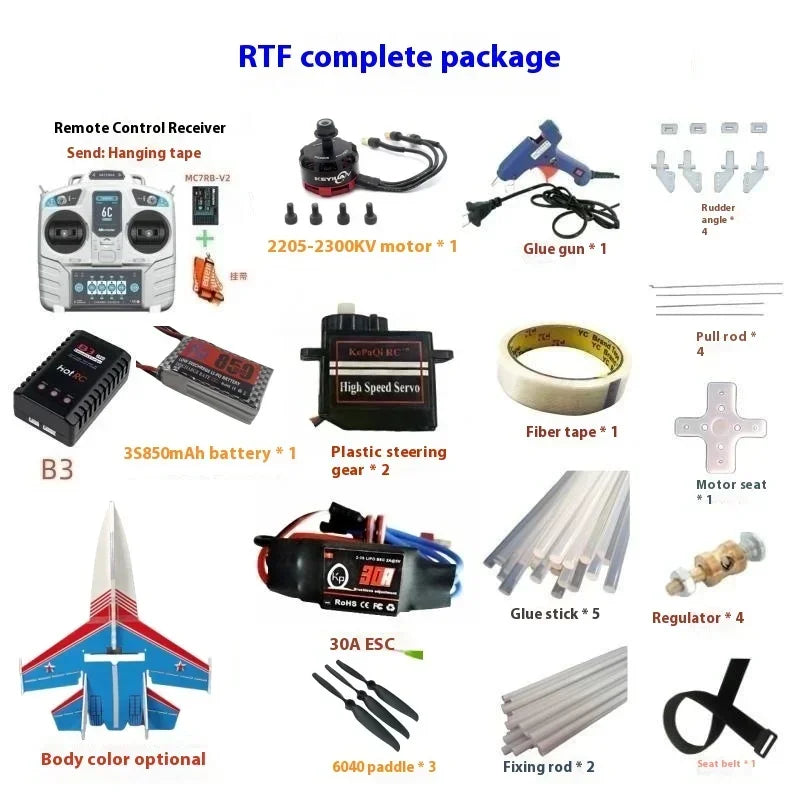 EVYVKVC Mini SU27 Remote Control Airplane - Crash Resistant Glider for All Ages