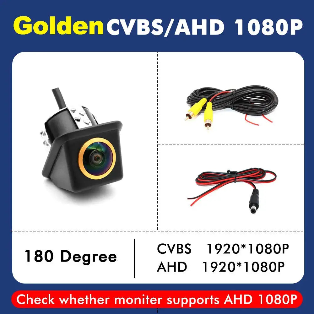 2K AHD 1080P Car Rear View Camera 180 Degree Fisheye Lens, Switchable CVBS/AHD, Front/Rear View & Parking Guide Line Control by InterCyprus Trading Ltd