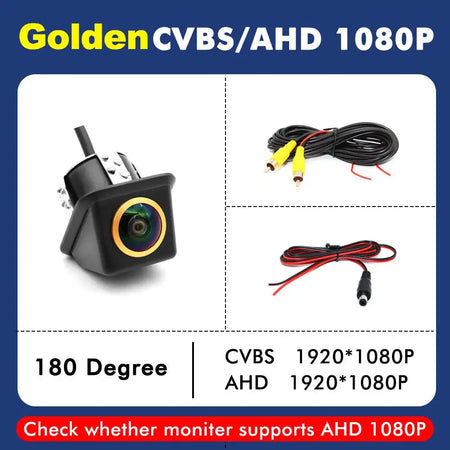 2K AHD 1080P Car Rear View Camera 180 Degree Fisheye Lens, Switchable CVBS/AHD, Front/Rear View & Parking Guide Line Control by InterCyprus Trading Ltd