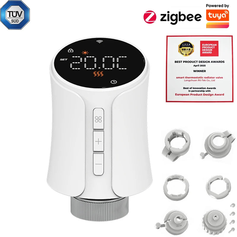 Tuya WiFi Zigbee TRV Radiator Actuator &ndash; Voice Assistant Zigbee