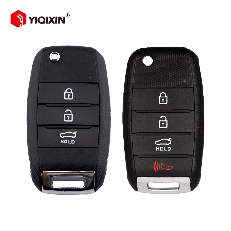 Fjärrnyckelskal för Kia K2 K3 K5 Carens Cerato Forte med Okapad Blad Ersättningsskal