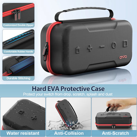 Durable Waterproof Travel Case for Nintendo Switch OLED &ndash; OIVO Large Anti-Scratch Protective Storage Bag