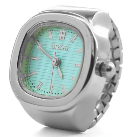 Ring Quartz Watch &ndash; Elegant Design for Couples silvery-blue
