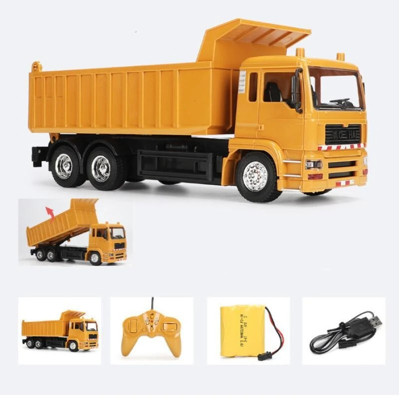 2.4G Remote Control Engineering Trucks Vehicle 10 Channels RC Simulation Heavy Crane Dump Construction City Truck Toy for Boys