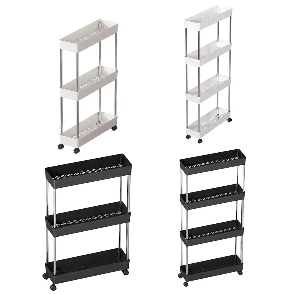 Rolling Utility Cart With Wheels Bathroom Storage Rack
