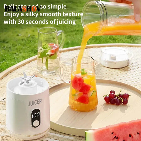 Portable Juicer Cup 600ml USB Rechargeable Multifunctional