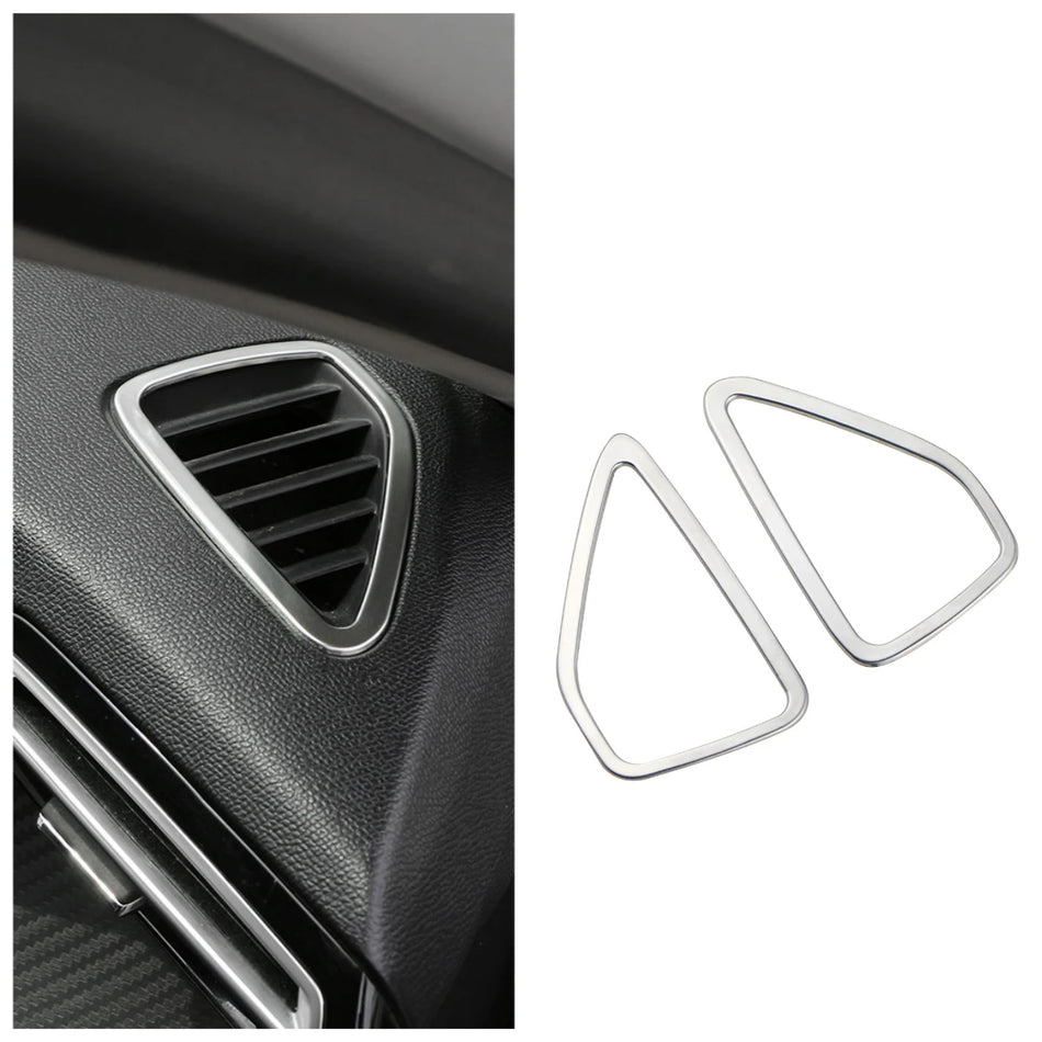 Peugeot 2008 interjero prietaisų skydelio angos dangteliai, nerūdijantis plienas, 2 pakuotė