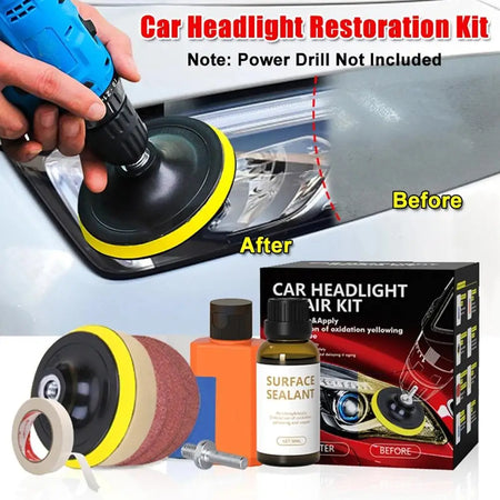 Car Headlight Restoration Kit &ndash; Easy Oxidation Removal